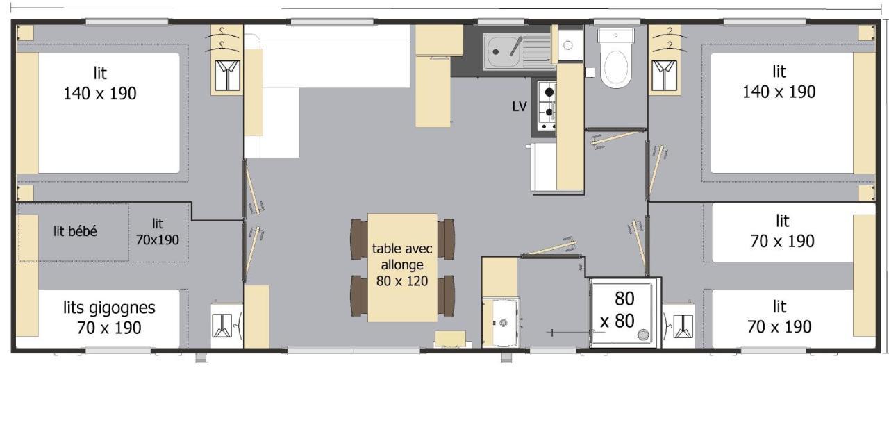 Mobil Home Xxl 4 Chambres - Camping Du Vieux Moulin Vensac ภายนอก รูปภาพ